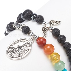Juego de pulseras elásticas de hematita sintética&nbsp;BJEW-JB08733
