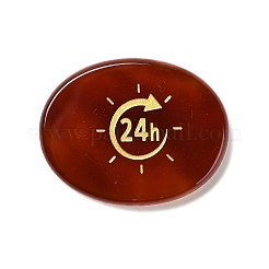 24h geschnitzte natürliche Karneol flache ovale Taschenpalmensteine&nbsp;DIY-XCP0003-62