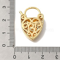 Pendentifs avec zircon cubiques à micro-pavés en laiton&nbsp;KK-K389-050G-02