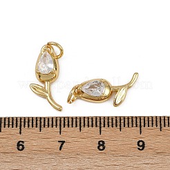 Pendentifs avec zircon cubiques à micro-pavés en laiton&nbsp;KK-Z120-06G-04