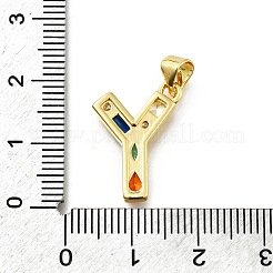 Pendentifs en laiton zircon cubique transparent&nbsp;KK-G521-01G-Y-01