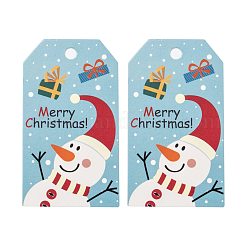 Cartes d'affichage de cordon de papier kraft de thème de noël rectangle&nbsp;CDIS-K003-02F