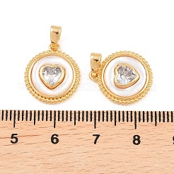 Colgante micropavé cubic zirconia de latón&nbsp;KK-H538-25G-01