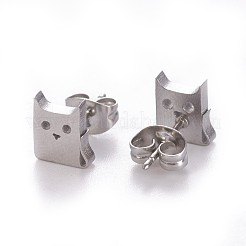 Anlaufgeschützte Ohrstecker aus 304 Edelstahl&nbsp;X-EJEW-F227-15P