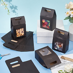 Coffrets cadeaux de rangement en papier rectangulaire avec fenêtre transparente&nbsp;CON-WH0095-60