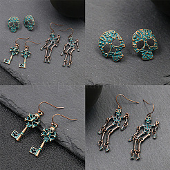 Set di orecchini in lega di halloween stile punk rock&nbsp;X-EJEW-F238-27