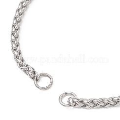 Herstellung von Weizenkettenarmbändern aus Edelstahl 304&nbsp;AJEW-JB01473