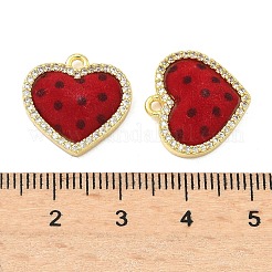 Pendentifs avec zircon cubiques à micro-pavés en laiton&nbsp;KK-C158-03A-G