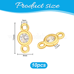 10 pz. 925 ciondoli in argento sterling con micro pavé di zirconi cubici trasparenti&nbsp;STER-PH0004-14