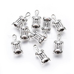 Style tibétain pendentifs en alliage tire-bouchon&nbsp;TIBEP-Q054-12AS-NR