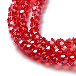 Chapelets de perles en verre électroplaqué&nbsp;EGLA-R015-4mm-23