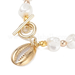 Armbänder aus galvanisierten Muschelperlen und nichtmagnetischem synthetischem Hämatit für Damen&nbsp;BJEW-JB12891