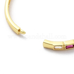Gestellplattierte Messing-Armreifen mit Mikropavé-Kubikzirkonia für Damen&nbsp;BJEW-G730-01G-02