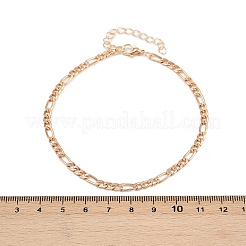 Legierung bunte Strass Kette 3 Lagen Fußkettchen für Frauen&nbsp;AJEW-A069-01A-G