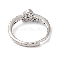 Bagues réglables en laiton plaqué zircone cubique avec lettres arabes pour femmes&nbsp;RJEW-S407-10P-01