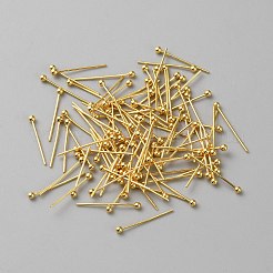 100 Stück Messing-Kugelkopfstifte&nbsp;FIND-WH0110-694B-G