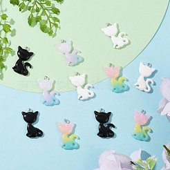 20 pièces 4 couleurs pendentifs en résine&nbsp;RESI-YW0004-14