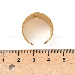 304 Edelstahl mit Zirkonia verstellbare offene Manschettenringe für Damen&nbsp;RJEW-Z103-02G