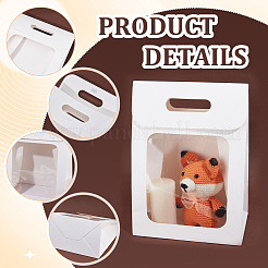 Sacs cadeaux en papier pliants avec fenêtre&nbsp;ABAG-WH0045-20B