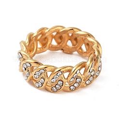 Ionenplattierung (IP) 304 Edelstahl Zirkonia breite Bandringe&nbsp;RJEW-K270-07C-07G