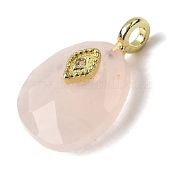 Natürlichen Rosenquarz Anhänger&nbsp;G-Z090-01G-04