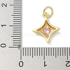 Gestell Messing micro ebnen Zirkonia Anhänger&nbsp;X-KK-K392-54G