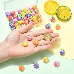40 pz 5 stili di cabochon in resina opaca con placcatura UV&nbsp;RESI-CJ0005-13