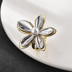 Blumen-Fingerringe aus Messing für Damen&nbsp;RJEW-S622-01GP