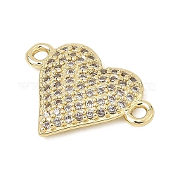 Ciondoli connettore in ottone con micro pavé di zirconi chiari&nbsp;CU-CBA3C32-17G