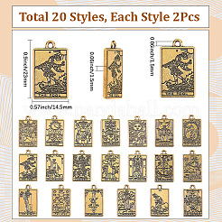 2 ensemble de pendentifs en alliage de zinc de style tibétain&nbsp;FIND-SC0016-92AG