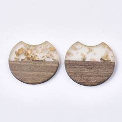 Pendentifs en résine & en bois&nbsp;X-RESI-T023-11H