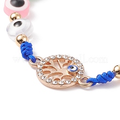 Braccialetto di perline intrecciate in resina malocchio&nbsp;BJEW-JB08409