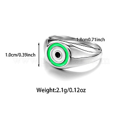 Anillos de dedo esmaltados de acero inoxidable 304 para mujer&nbsp;WGAD15F-02