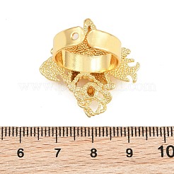 Anelli aperti con polsino in ottone color oceano&nbsp;KK-CBA5A76-04G-04