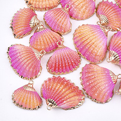 Peinture en aérosol et pendentifs coquille de mer plaqués&nbsp;SSHEL-S262-07