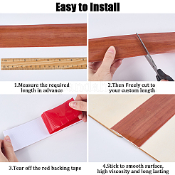 Selbstklebende PVC-Bodentür-Flachübergangsstreifen&nbsp;DIY-WH20031-052F