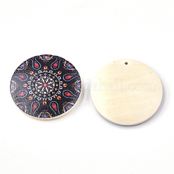 Pendentifs en bois imprimées&nbsp;WOOD-S045-034F