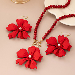 Schmuckset mit Blumenanhänger aus Legierung&nbsp;FS-WG6F8AE-01