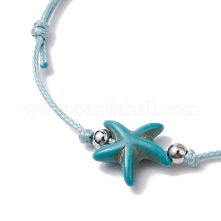 Bracelets de perles tressées en polyester ciré&nbsp;BJEW-JB11103