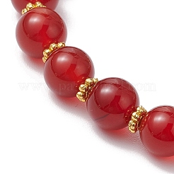 Braccialetti elastici con perline di corniola naturale per le donne&nbsp;BJEW-JB11328