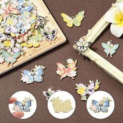 28 Stück 7 Arten Legierung Emaille Anhänger&nbsp;ENAM-YW0004-96