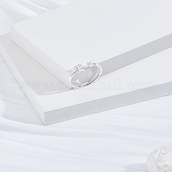 1pc lettre laiton strass ouvert manchette anneaux pour femmes&nbsp;AJEW-LP0004-47R-S
