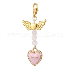 Ciondolo smaltato in lega di San Valentino decorato&nbsp;HJEW-JM02028-01