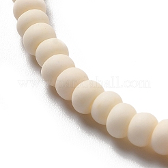Perles de porcelaine givrées faites à la main&nbsp;PORC-E017-01G
