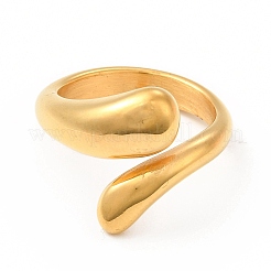 Ionenplattierung (IP) 304 Edelstahl Fingerringe für Frauen Männer&nbsp;RJEW-C049-36A-G