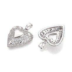 Colgante micropavé cubic zirconia de latón&nbsp;KK-T073-40P