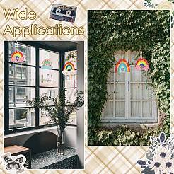 DIY-Bausätze für unfertige Windspiele aus Holz in Regenbogenfarben zum Basteln für Kinder&nbsp;ST-CJ0009-2