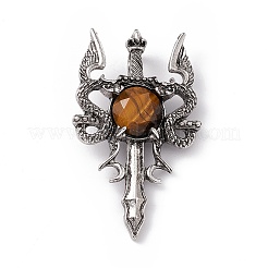 Pendentifs en œil de tigre naturel&nbsp;G-H281-03D