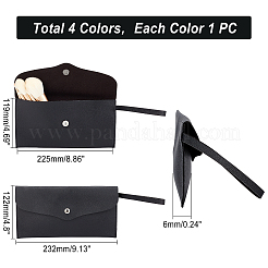 4 Stück tragbare Make-up-Pinseltasche aus PU-Leder in 4 Farben&nbsp;AJEW-GA0004-45