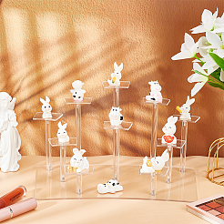 10-stöckige Minifiguren aus transparentem Acryl mit Aufsätzen&nbsp;ODIS-WH0030-45